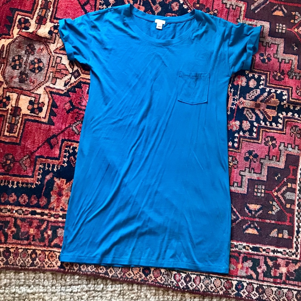 J. Crew Blue Front Pocket Sheath Dress